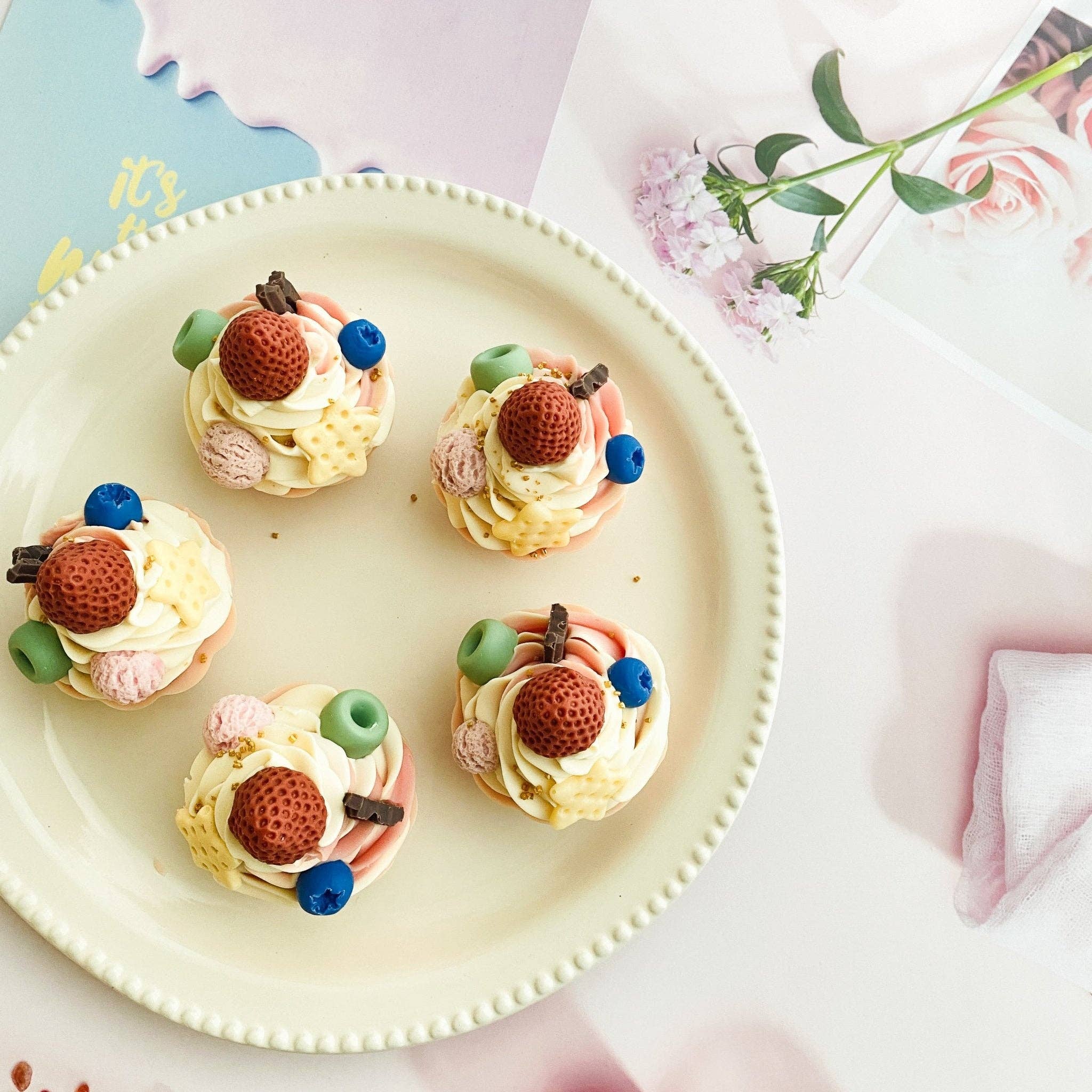 Cupcake & Smiles Handmade Soap Bar | Strawberry Milk Scent