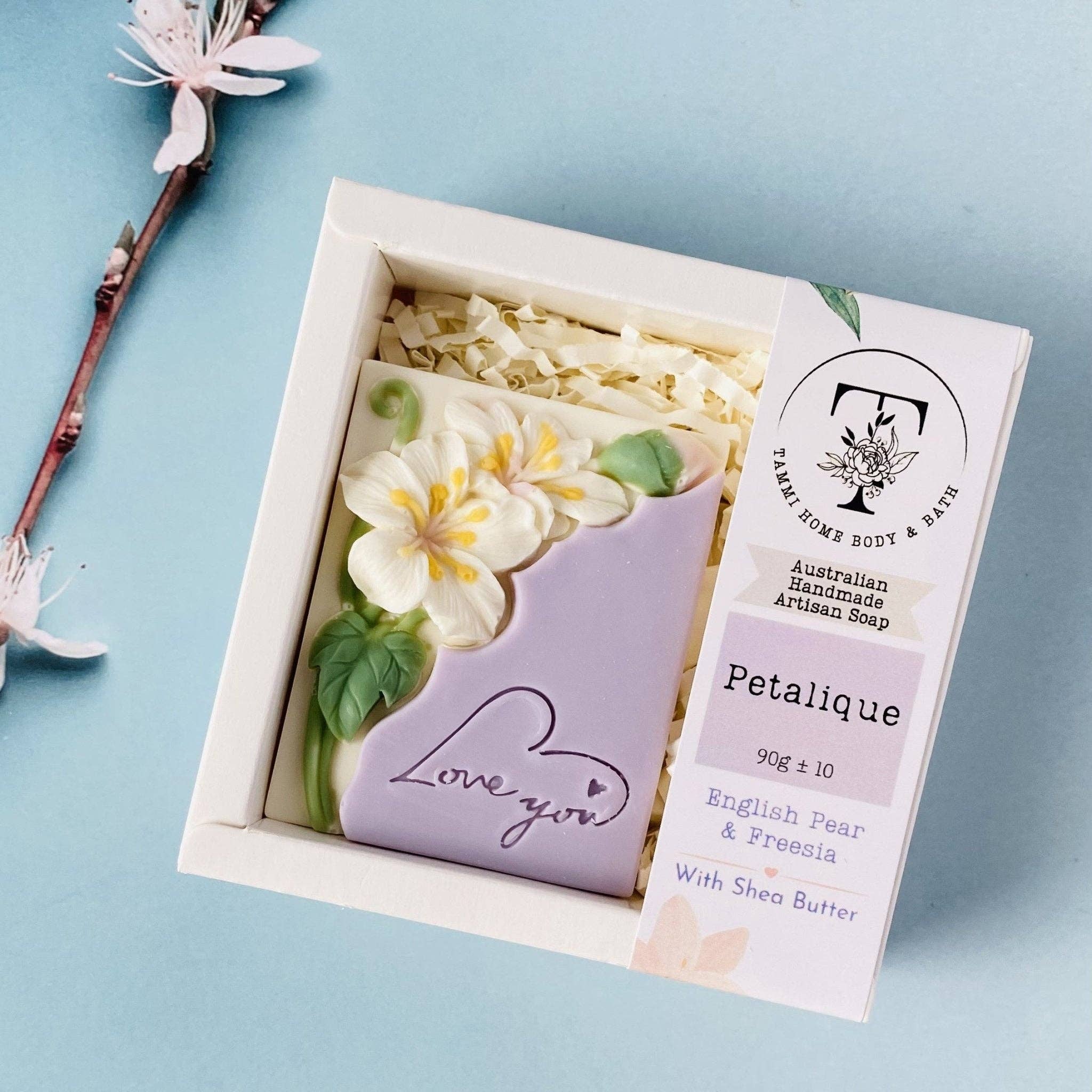 Petalique Handmade Soap Bar | English Pear & Freesia Scent