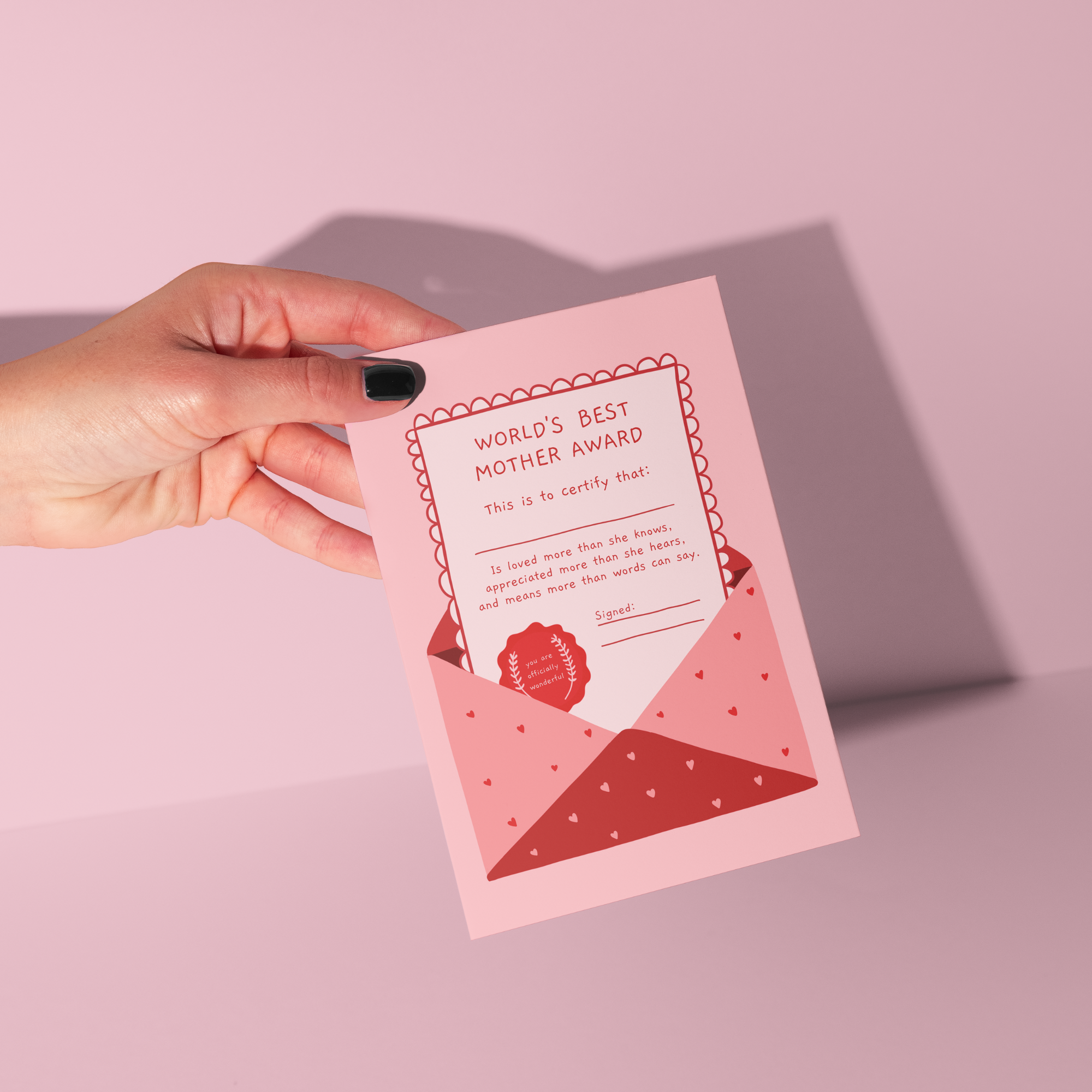Mother's Day Card | World's Best Mother Award Card