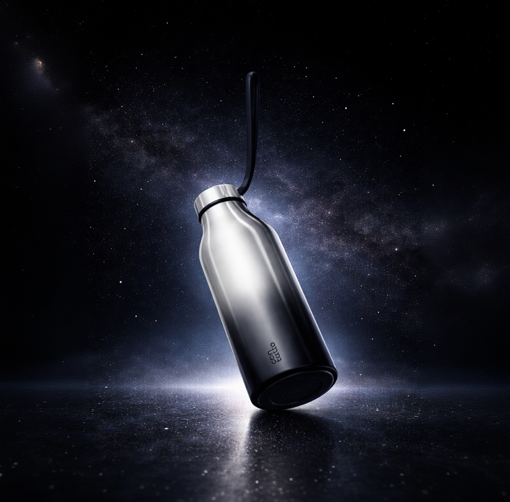 SIlver Ombre stainless steel water bottle with personalisation by GOTSENT