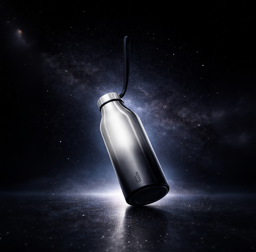 SIlver Ombre stainless steel water bottle with personalisation by GOTSENT