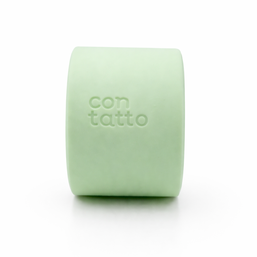 Green silicone grip band for contatto bottles