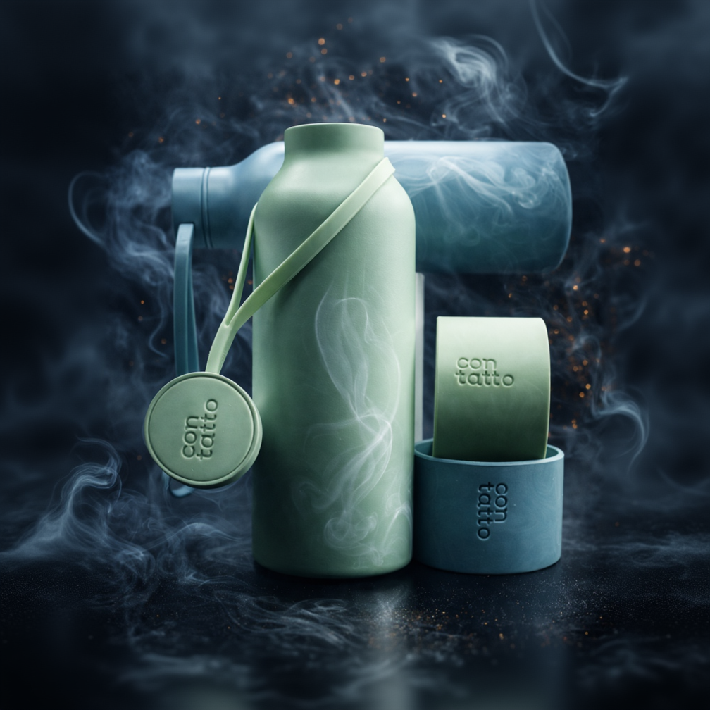 Set of stainless steel water bottle for personalisation and gifting by GOTSENT