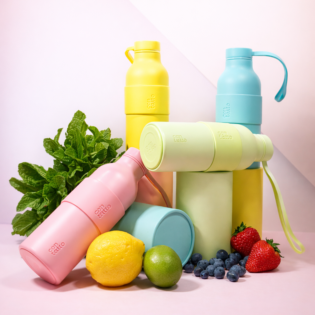 Colorful Con Tatto Water Bottles - Marshi Mallow Club by GOTSENT