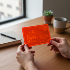 Neon Orange Hard Card by GOTSENT