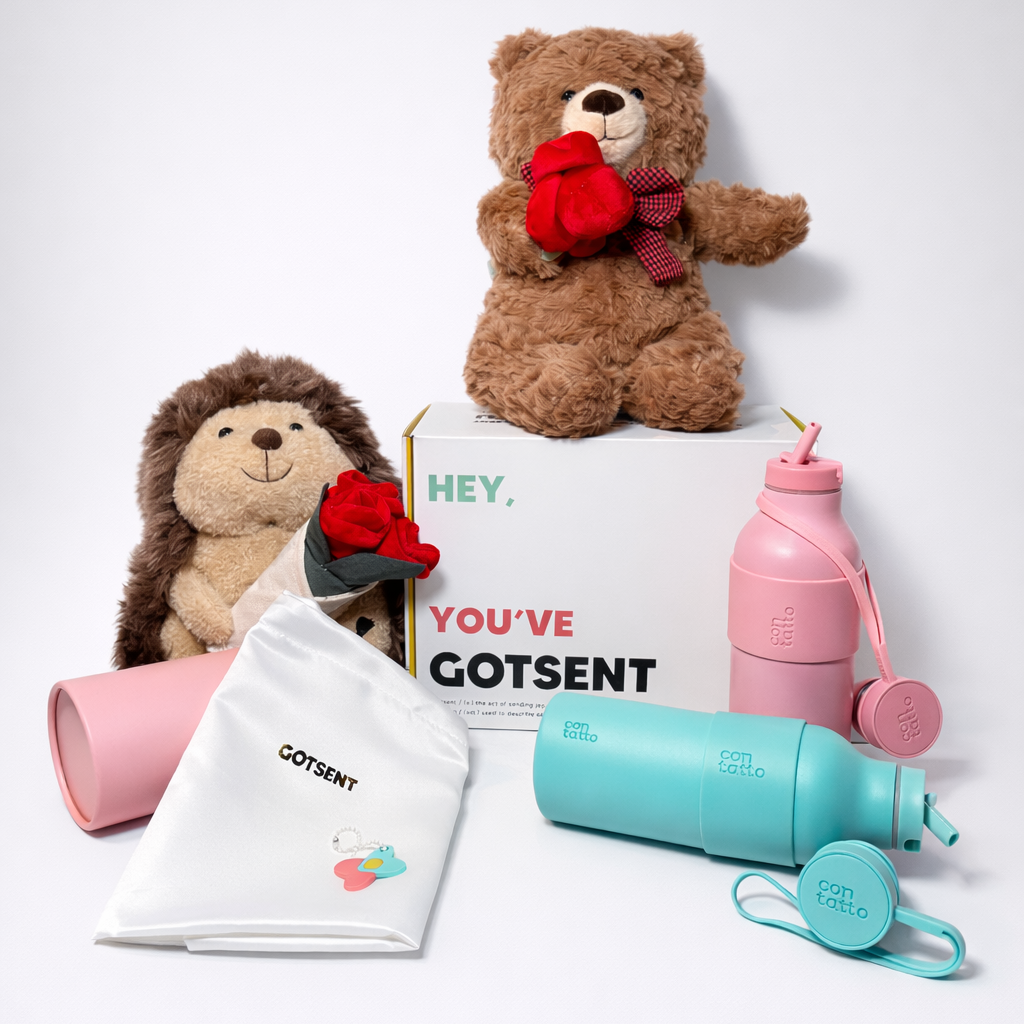 GOTSENT plush and water bottle bundle