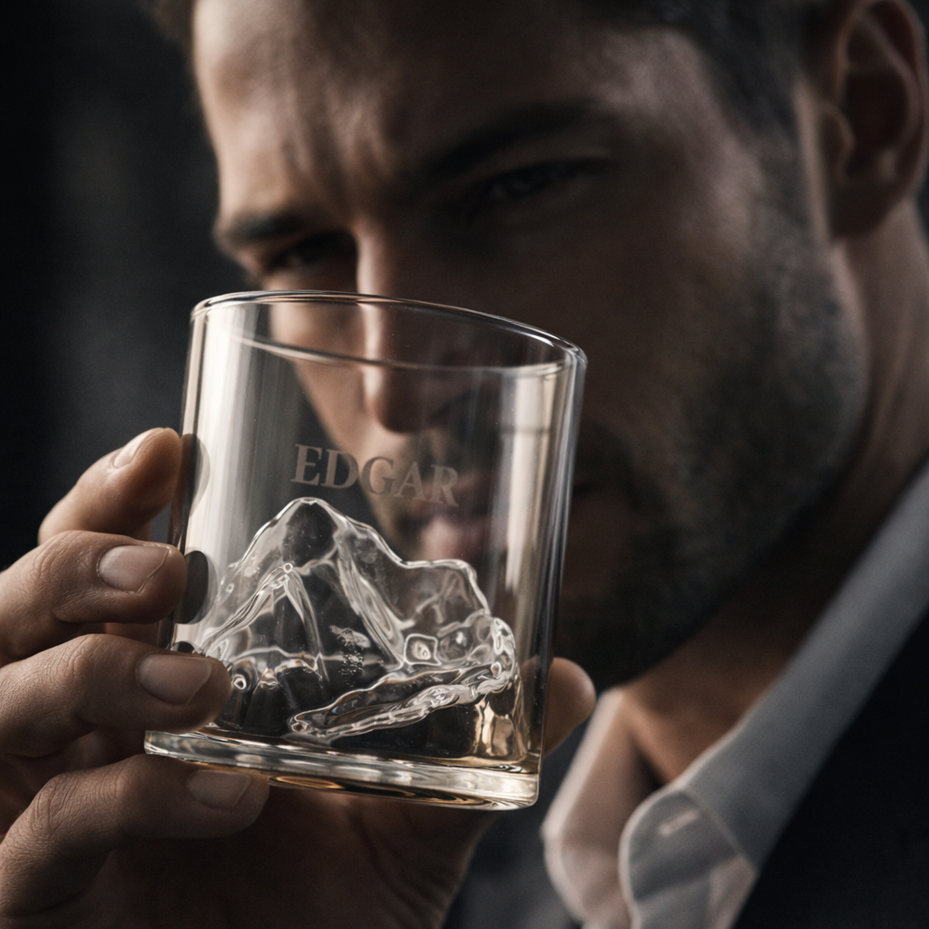 Personalised whiskey glass for gifting. Gifts for him. The Afterhours Glass collection by GOTSENT.