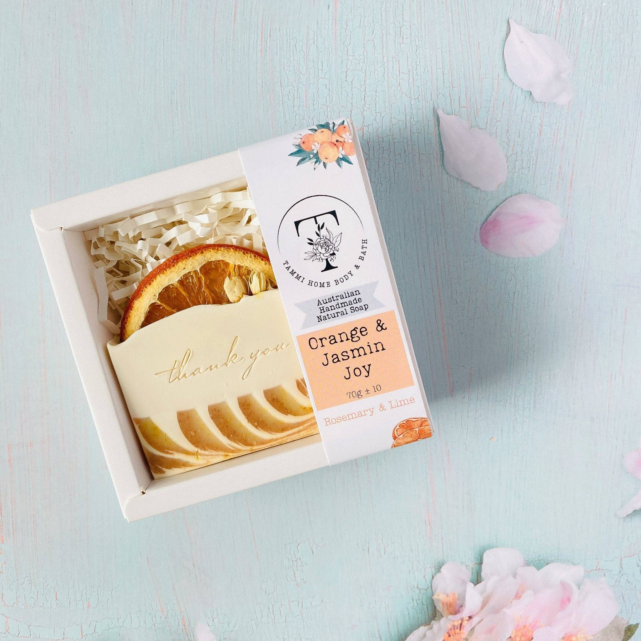 Orange & Jasmin Joy Handmade Soap Bar | Rosemary & Lime Scent