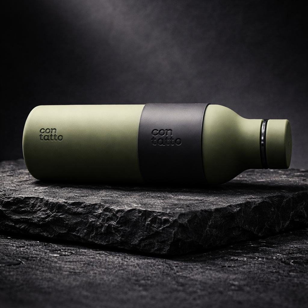 army green Con-tatto stainless steel water bottle