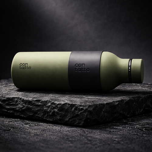 army green Con-tatto stainless steel water bottle